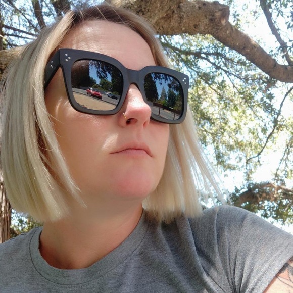 NWT Oversized Fashion Sunglasses Big Flat Square Frame UV 400 - Picture 6 of 11